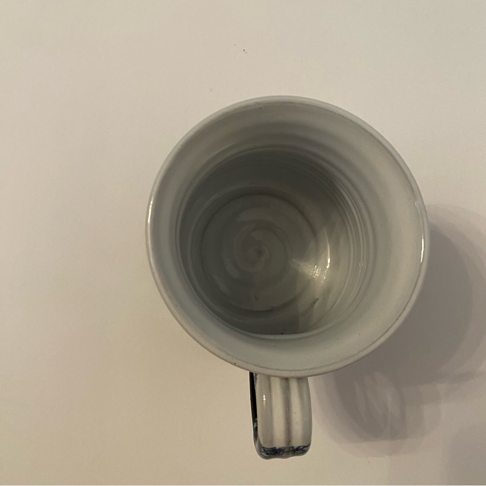 NEW PAUL MALONEY POTTERY MUG BLUE WHITE WEXFORD IRELAND NWT 12 oz Home Dining - Picture 8 of 8